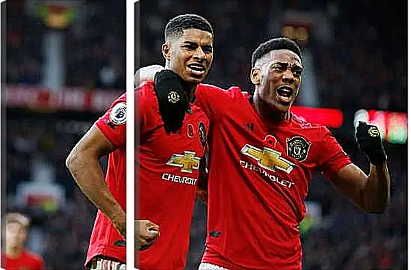 Модульная картина - Празднование гола. Манчестер Юнайтед. Manchester United
