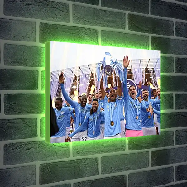 Лайтбокс световая панель - Победа в АПЛ. ФК Манчестер Сити. FC Manchester City