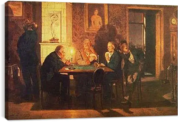 Постер на подрамнике - Преферанс. Виктор Васнецов