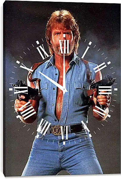Часы картина - Чак Норрис. Chuck Norris
