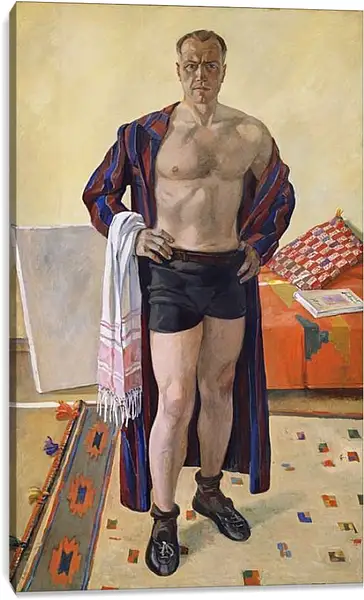 Постер на подрамнике - Автопортрет. Александр Дейнека