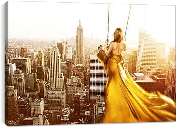 Постер на подрамнике - Качели