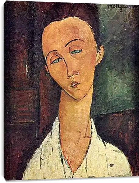 Постер на подрамнике - Portrait of Lunia Czechowska. Луния Чеховская. Амедео Модильяни