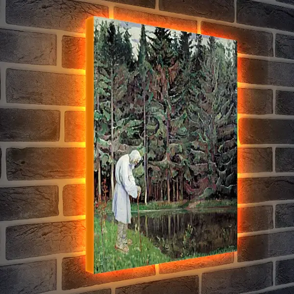 Лайтбокс световая панель - Старец. Нестеров Михаил