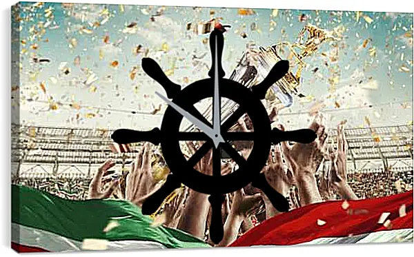 Часы картина - Чемпионство в РПЛ. Локомотив Москва. Lokomotiv Moscow