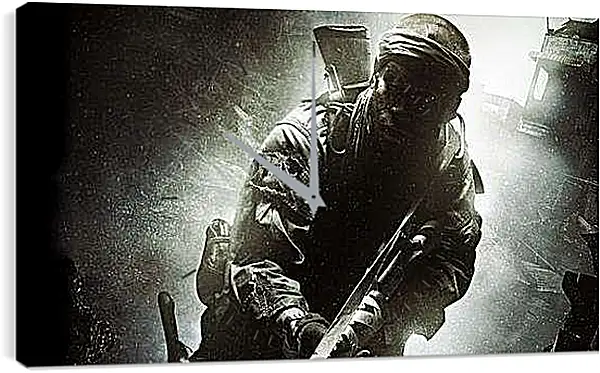 Часы картина - call of duty, soldier, gun