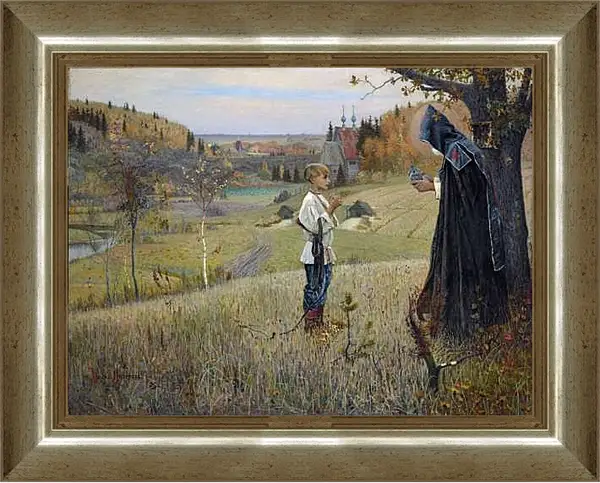 Картина в раме - Видение отроку Варфоломею. Нестеров Михаил