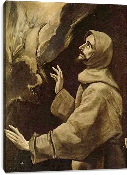 Постер на подрамнике - Stigmatisation des Hl. Franziskus. Эль Греко