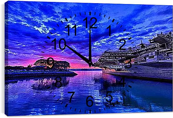 Часы картина - Музей-авианосец Мидуэй