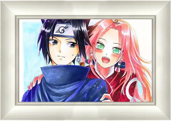 Картина в раме - Саске и Сакура