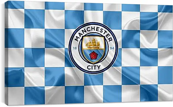 Постер на подрамнике - Эмблема Манчестер Сити. Manchester City.