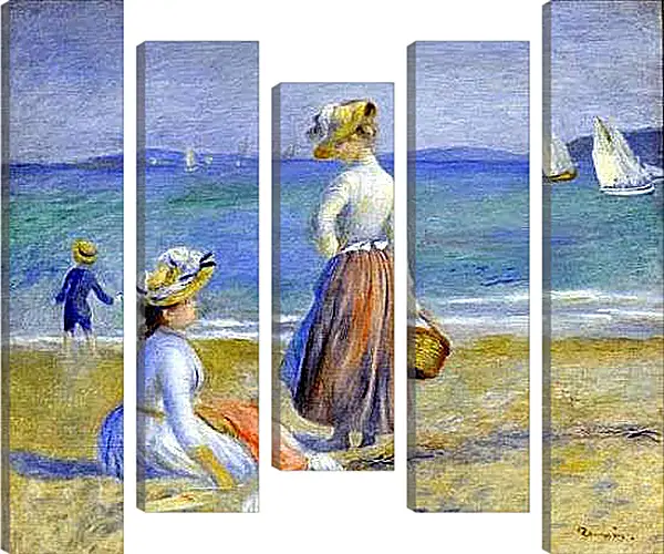 Модульная картина - Figures on the Beach. Пьер Огюст Ренуар