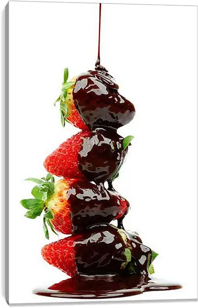 Постер на подрамнике - Пирамида из клубники. Сладкое искушение.