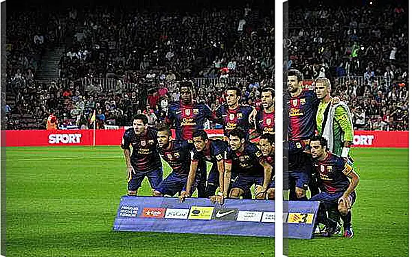 Модульная картина - Фото перед матчем ФК Барселона. FC Barcelona