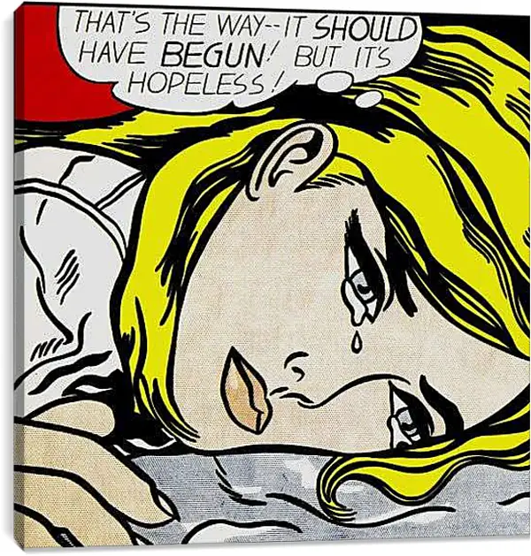 Постер на подрамнике - Плачущая девушка