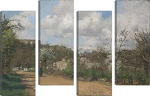 Модульная картина - View from Louveciennes. Камиль Писсарро