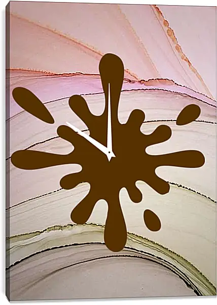 Часы картина - Abstract pink & green. Mari Dein