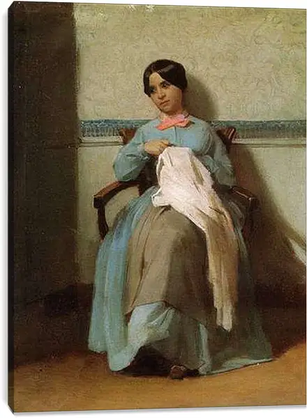 Постер на подрамнике - A Portrait of Leonie Bouguereau. Леония Бугро. Адольф Вильям Бугро