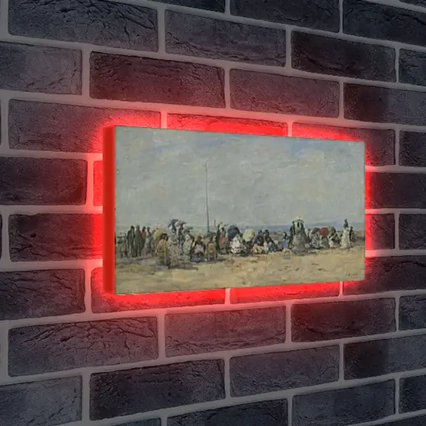 Лайтбокс световая панель - Beach Scene, Trouville. Эжен Буден