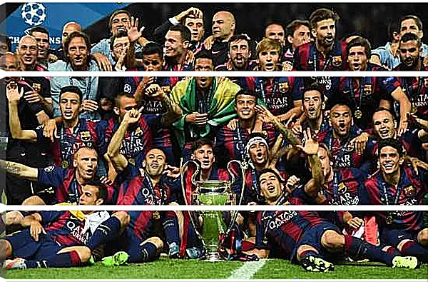 Модульная картина - Победа в Лиге Чемпионов 2015. ФК Барселона. FC Barcelona
