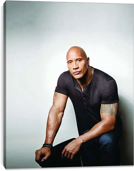 Постер на подрамнике - Dwayne Douglas Johnson. Дуэйн Джонсон (Скала)