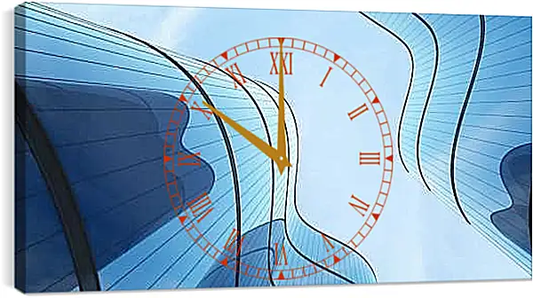 Часы картина - Время и стекло 1