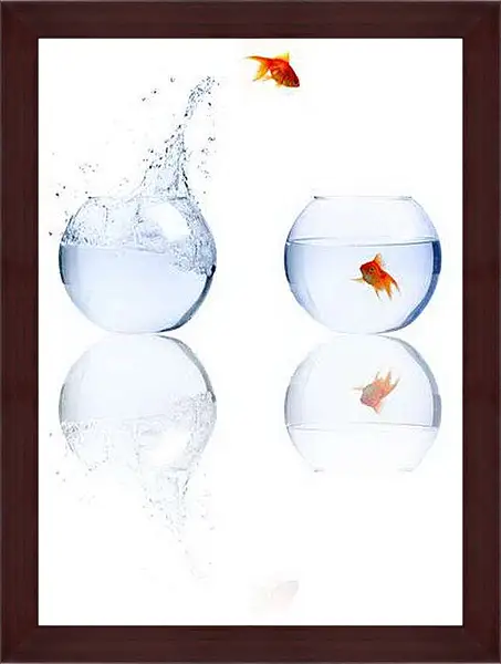 Картина в раме - Золотая рыбка