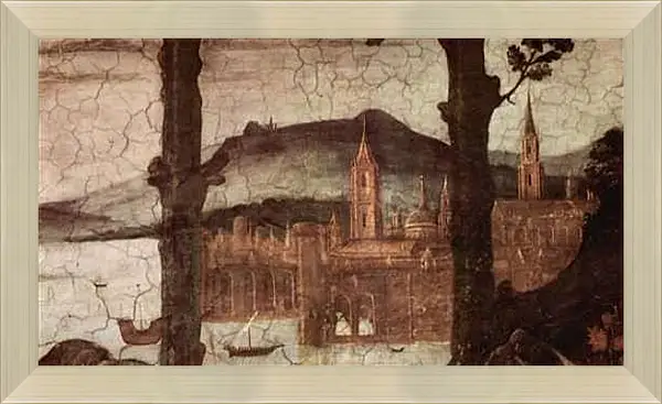 Картина в раме - The temptation Christ (detail) Сандро Боттичелли