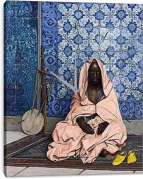 Часы картина - Темнокожий бард. Жан-Леон Жером