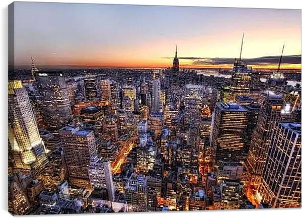 Постер на подрамнике - Вечерний Нью-Йорк