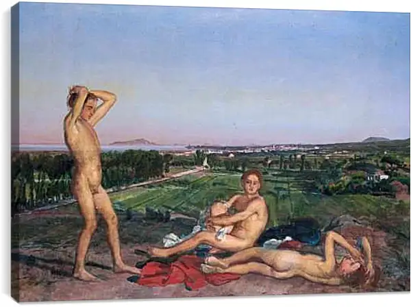 Постер на подрамнике - На берегу Неаполитанского залива. Иванов Александр