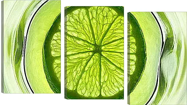 Модульная картина - Лайм. Свежесть Лайма.