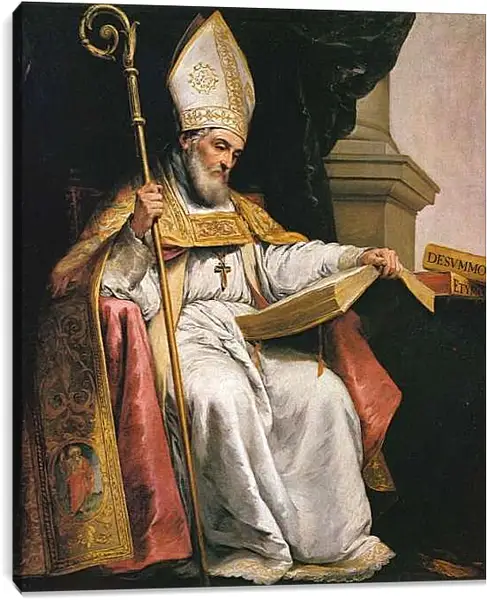 Постер на подрамнике - Святой Леандр. Бартоломе Эстебан Мурильо