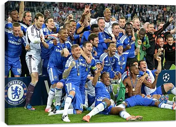 Постер на подрамнике - Победа в Лиге Чемпионов. ФК Челси. FC Chelsea