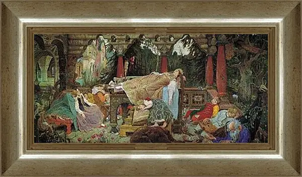 Картина в раме - Спящая царевна. Виктор Васнецов