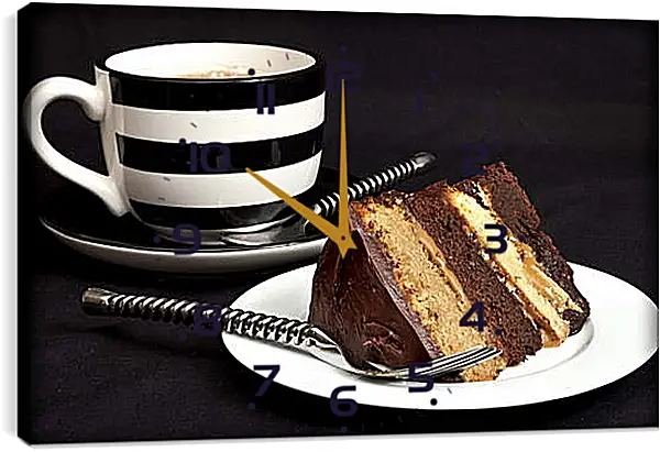 Часы картина - Шоколадный десерт