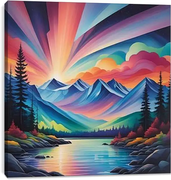 Постер на подрамнике - Северное Сияние 1