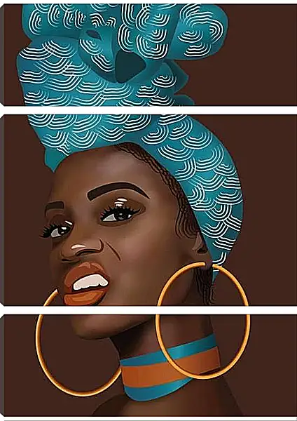 Модульная картина - Африканочка