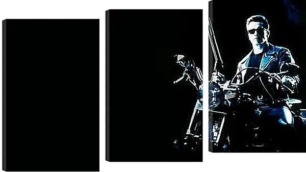 Модульная картина - Арнольд Шварценеггер. Мотоцикл. Терминатор 2