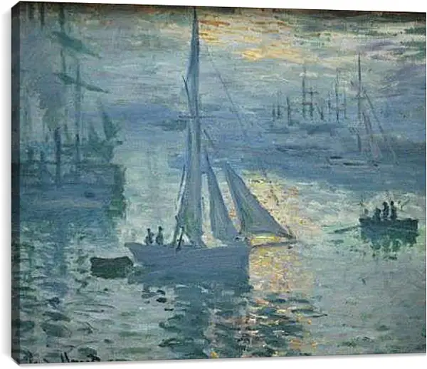 Постер на подрамнике - Sunrise. Клод Моне