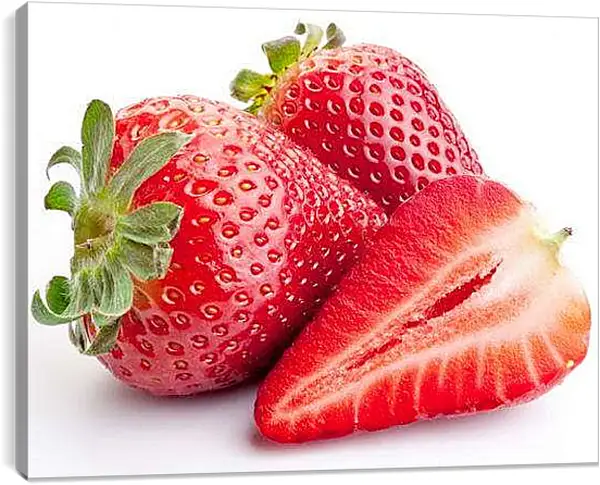 Постер на подрамнике - Две с половиной клубники. Клубничная симфония.