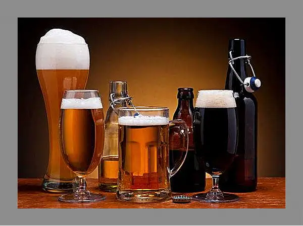 Картина в раме - Разливное пиво. Пенное Разнообразие.