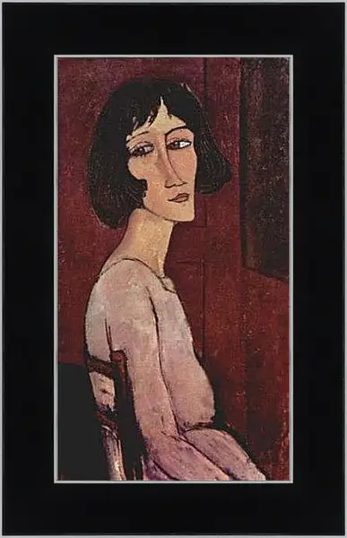 Картина в раме - Portrait of Margarita. Портрет Маргариты. Амедео Модильяни