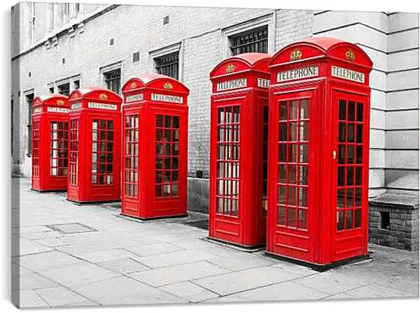 Постер на подрамнике - Телефоны Лондона