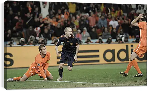 Постер на подрамнике - Сборная Испании против сборной Нидерландов