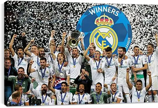 Постер на подрамнике - Победа в Лиге Чемпионов 2018. Реал Мадрид. Real Madrid
