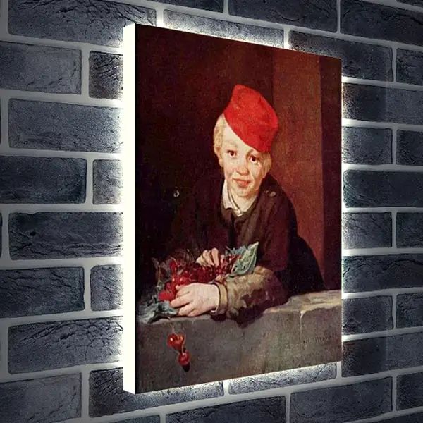 Лайтбокс световая панель - Knabe mit den Kirschen. Эдуард Мане
