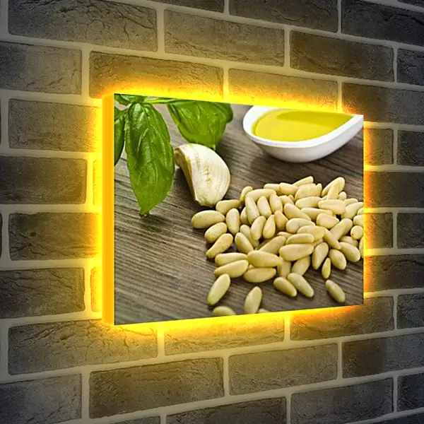 Лайтбокс световая панель - Кедровые орешки. Вкус Италии.