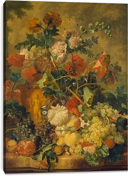 Постер на подрамнике - Цветы и плоды. Ян ван Хёйсум
