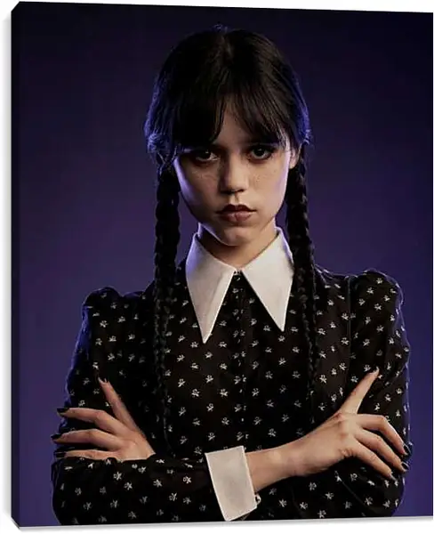 Постер на подрамнике - Уэнсдей Аддамс с перекрещенными руками